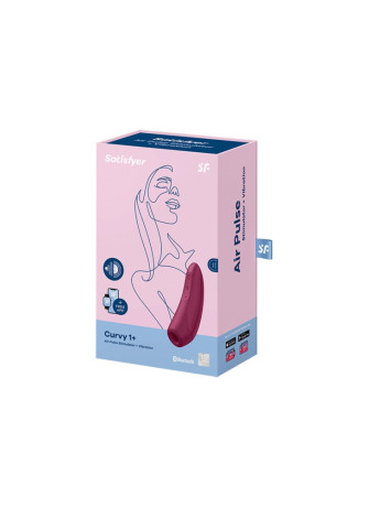 Stimulateur clitoridien connecté bordeaux Curvy 1+ Satisfyer - CC5972390214